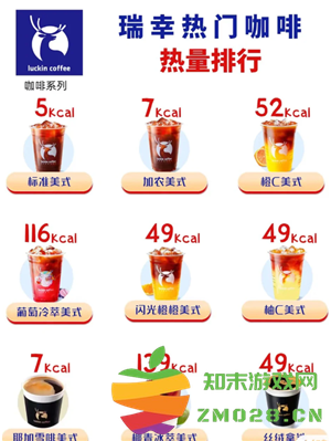 瑞幸咖啡热量表 瑞幸咖啡热量排行榜