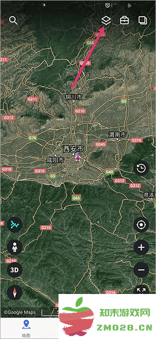 新知卫星地图app如何使用