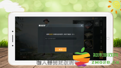 和平精英改名字说明