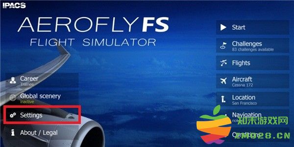 全球航空飞行中文设置方法