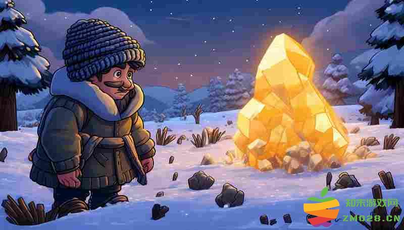 星露谷物语冬季高效采集黄水晶指南